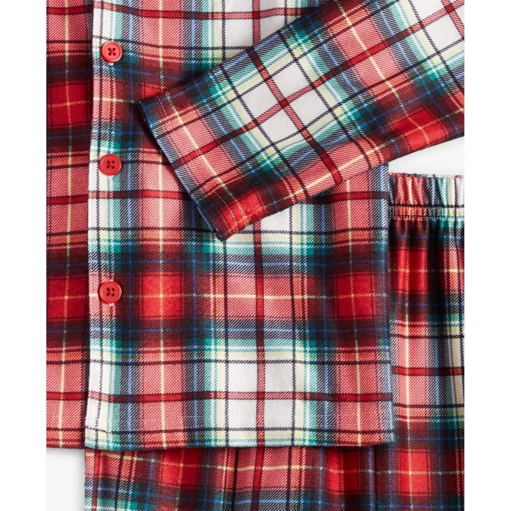 Holiday Lane Kid's Pajamas 2 PC‎ Set Winterton Red Plaid, Size 6-7 Family PJ NWT